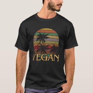 Vegan  For Women Men Kid Retro Vintage Used Look V T-Shirt