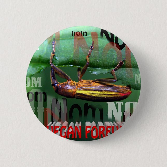 vegan forever 6 cm round badge (Front)