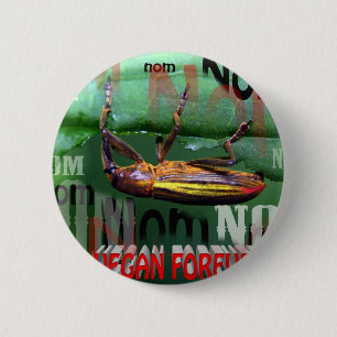 vegan forever 6 cm round badge
