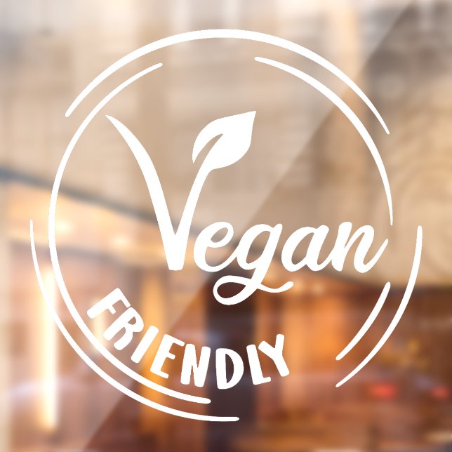 Vegan Friendly Badge,  Window Cling (Sheet 2)