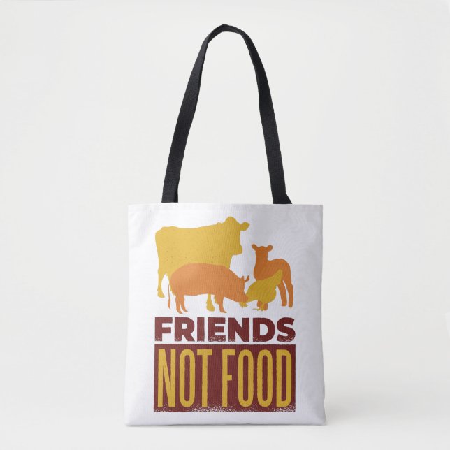 VEGAN - FRIENDS NOT FOOD TOTE BAG (Front)