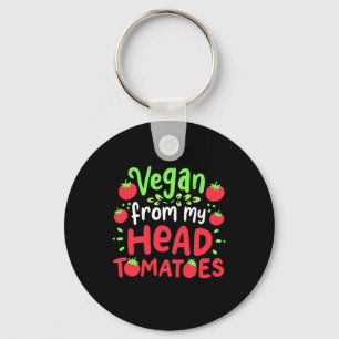 Vegan From My Head Tomatoes Key Ring