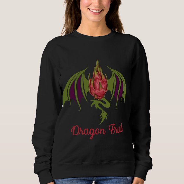 Vegan Funny Dragon Fruit Sweatshirt (Front)