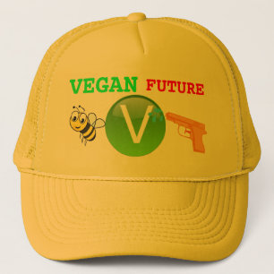 Vegan Future (Bee V Gun) Trucker Hat