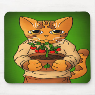 Vegan Gardener Cat Mouse Mat