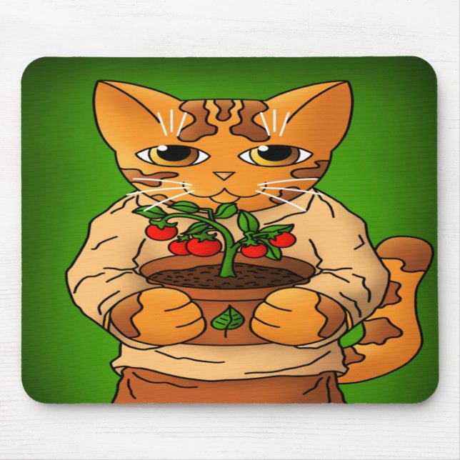 Vegan Gardener Cat Mouse Mat (Front)