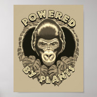 Vegan Gorilla - Powered By Plants Quote