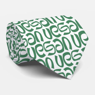 Vegan Green And White Tie