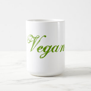 Vegan. Green. Slogan. Custom Coffee Mug