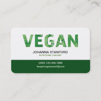 Vegan Happy Quote Business Card