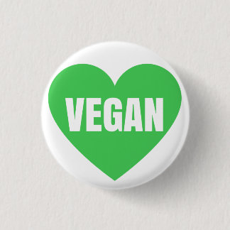 VEGAN HEART 3 CM ROUND BADGE