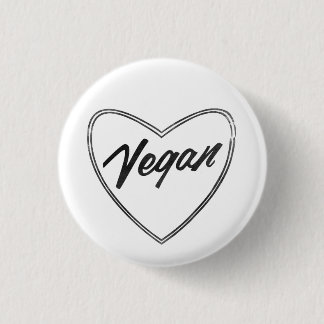 VEGAN Heart Pin Badge