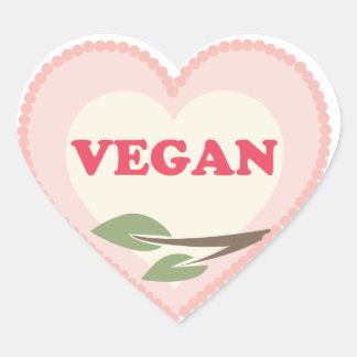 Vegan Heart Sticker