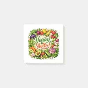 Vegan Hello Post‑It Notes 