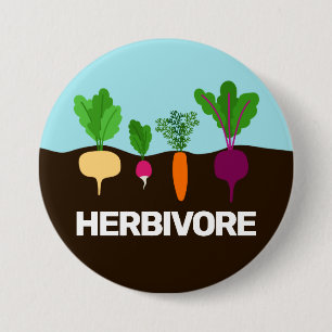 Vegan - herbivore colourful vegetables custom 7.5 cm round badge