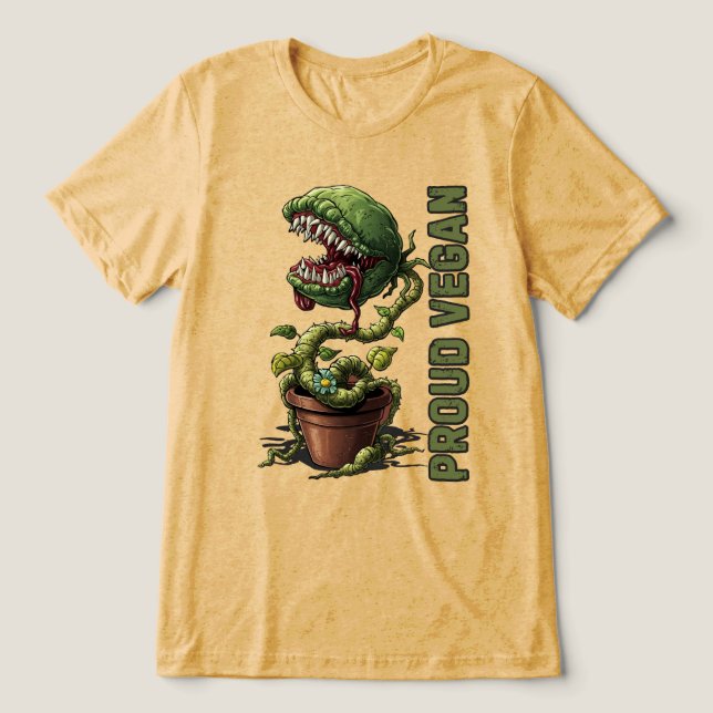 Vegan Humour Tri-Blend Shirt (Design Front)