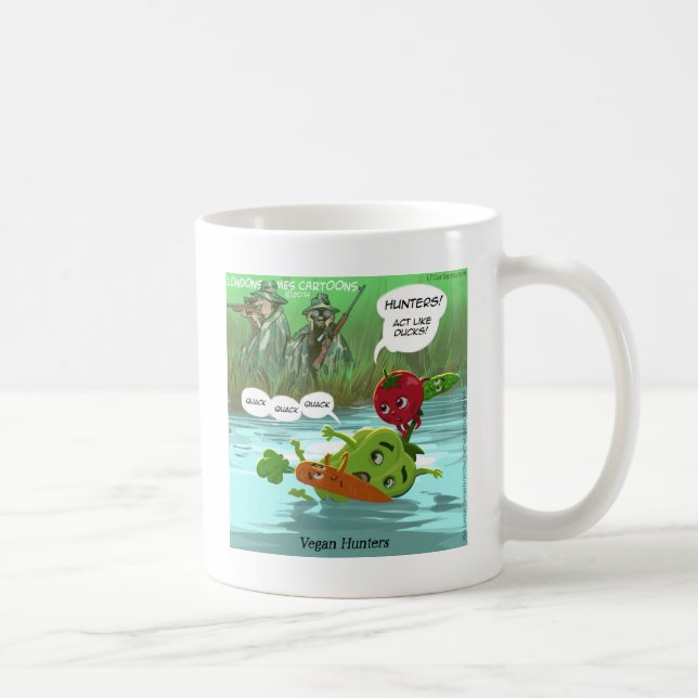 Vegan Hunters Funny Coffee Mug (Right)