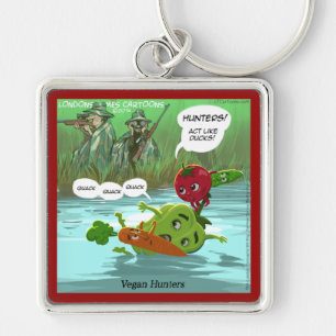Vegan Hunters Funny Key Ring