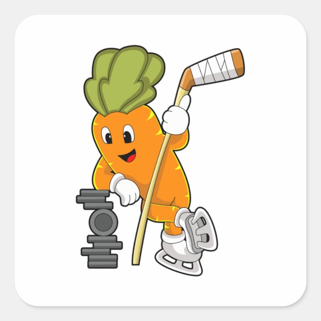 Vegan Ice hockey Ice hockey stick Square Sticker (Front)
