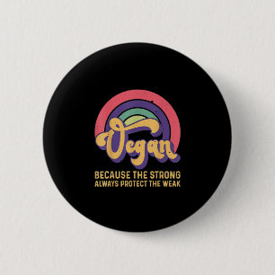 Vegan Inspirational Retro Vintage World Day Vegani 6 Cm Round Badge