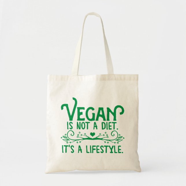 Vegan is not a Diet Tote Bag (Front)