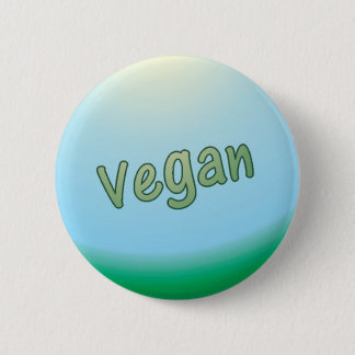 Vegan land 6 cm round badge