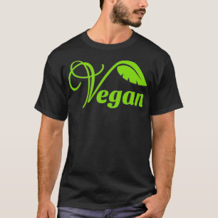 Vegan Leaf Logo Symbol T-Shirt