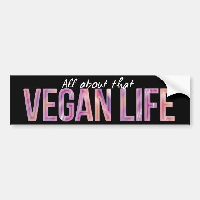 Vegan Life Bumper Sticker (Front)
