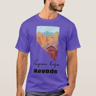 Vegan Life Nevada WFPB Vegetarian Herbivore PlantB T-Shirt