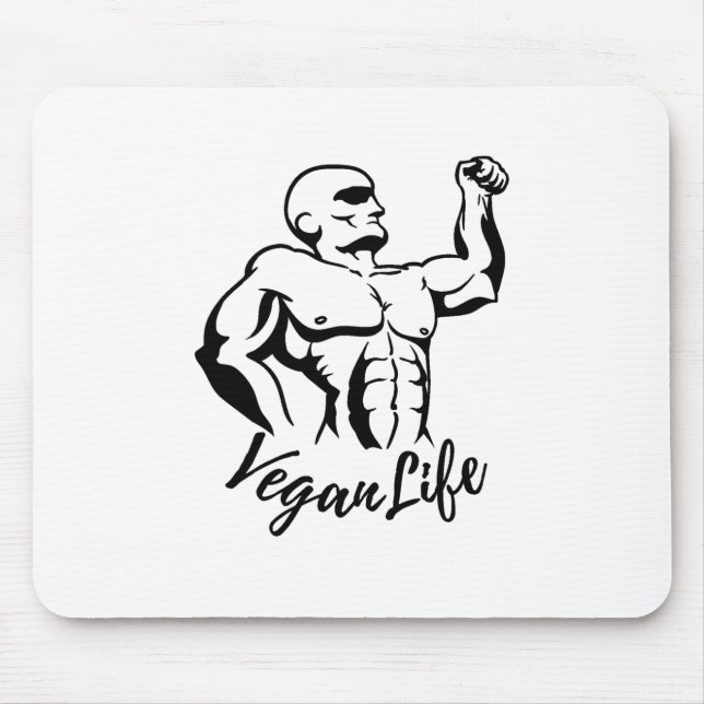 Vegan Life-Vegan-Veganism-Fruits-Vegetables Mouse Mat (Front)