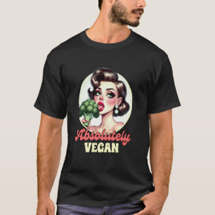 Vegan Life Vegetarian Broccoli Veggie Absolutely V T-Shirt
