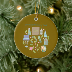 Vegan Lifestyle and Eco-Friendly Gift Ceramic Tree Decoration