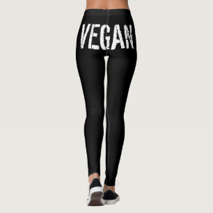 "VEGAN" LOGO BLACK LEGGINGS