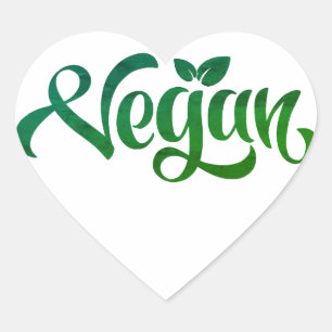 Vegan Logo Heart Sticker