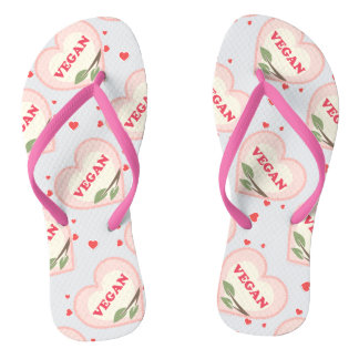 Vegan Love Flip Flops