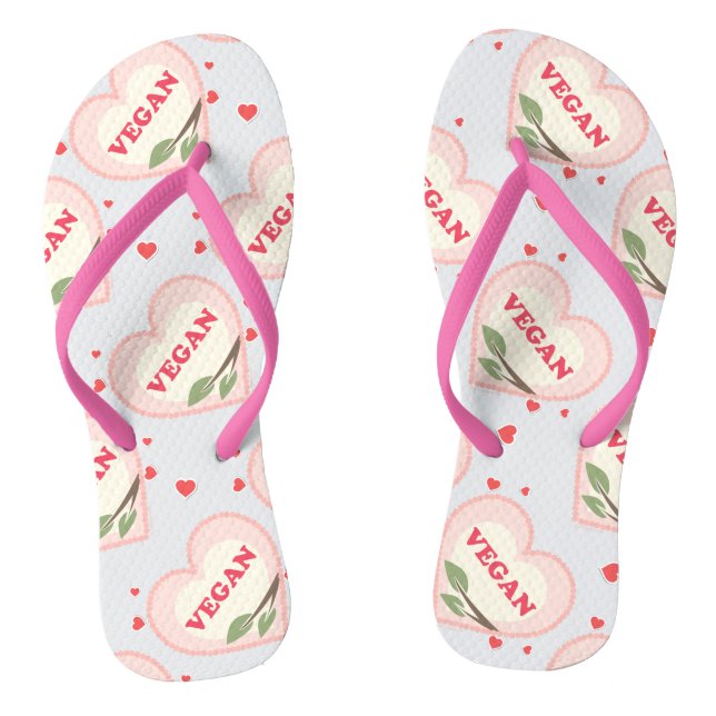 Vegan Love Flip Flops (Footbed)