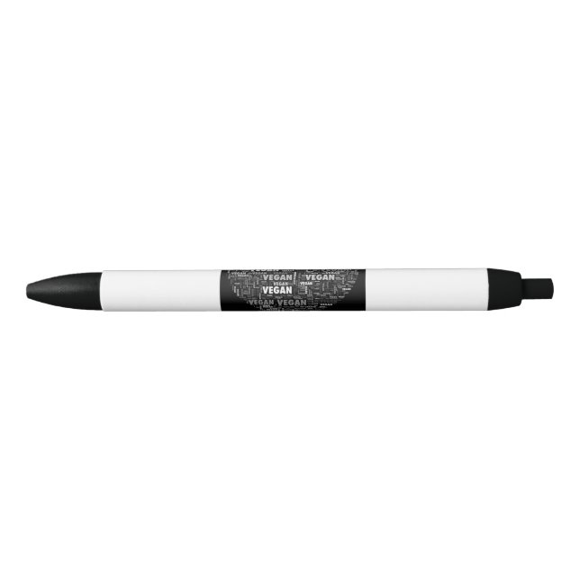 Vegan love heart black ink pen (Front)