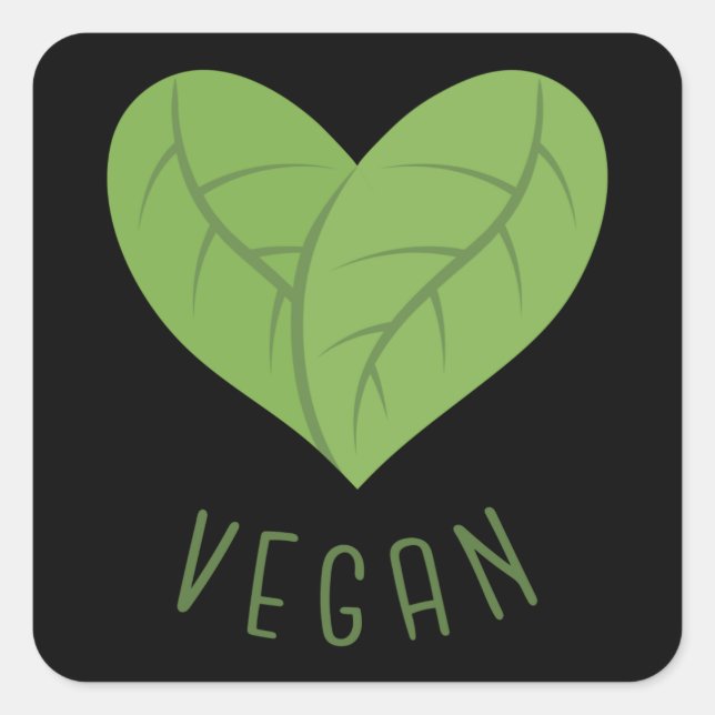 VEGAN LOVE Sticker (Front)
