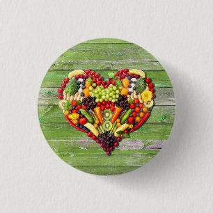 VEGAN LOVE - your Heart 3 Cm Round Badge
