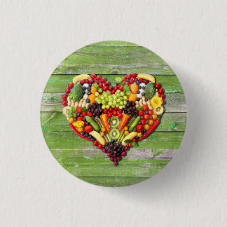 VEGAN LOVE -  your Heart 3 Cm Round Badge