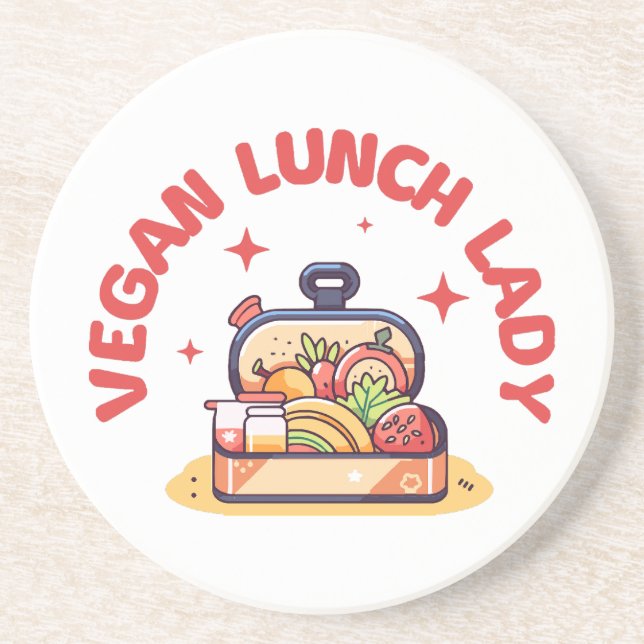 VEGAN LUNCH LADY’S COASTER (Front)