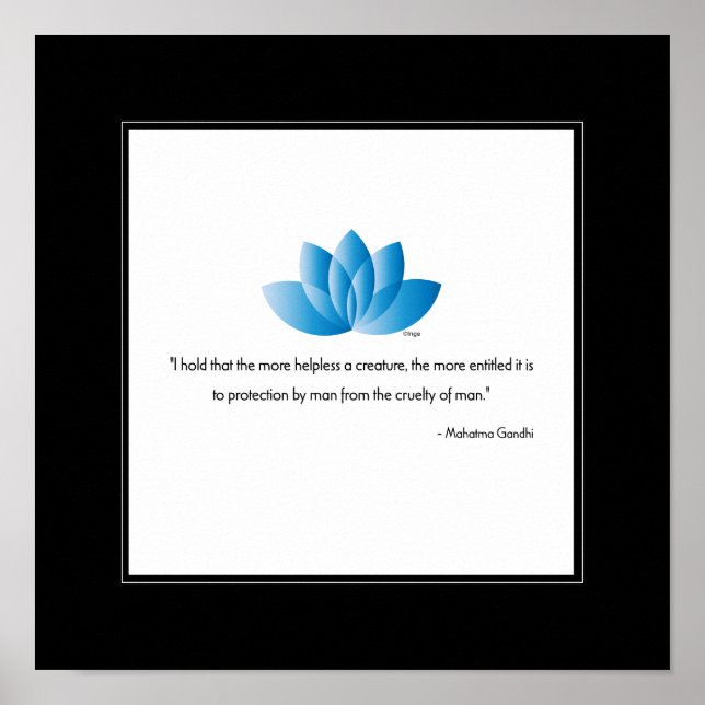 Vegan, Mahatma Gandhi - Wall Decor (Front)