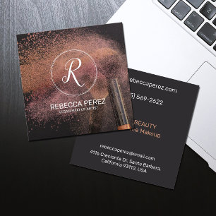 Vegan Makeup Artist Square Business Card