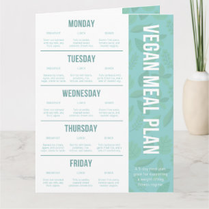 Vegan Meal Planner   Shopping List Download Card