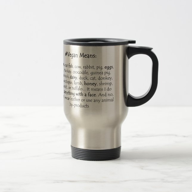 #Vegan Means... Travel Mug (Right)