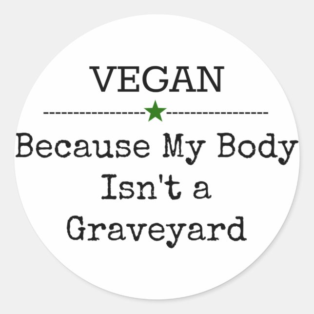 Vegan Message Sticker (Front)