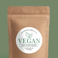 Vegan Modern Plant Based Bakery Product Label