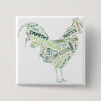 Vegan Mosaic 15 Cm Square Badge