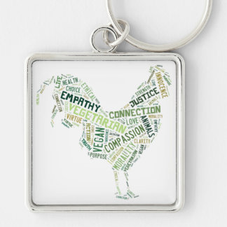 Vegan Mosaic Key Ring
