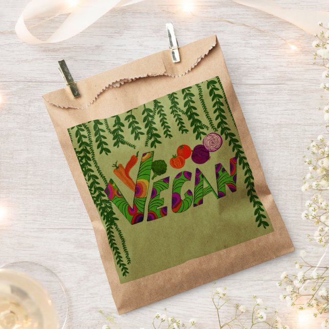 Vegan Multicolour Favour Bags (Clipped)